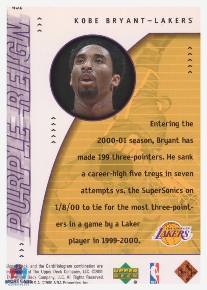 2000 Upper Deck Purple Reign Kobe Bryant #432 – Image 2