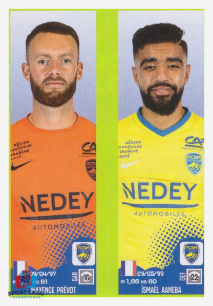 Panini Foot 2022 Maxence Prevot / Ismael Aaneba #535