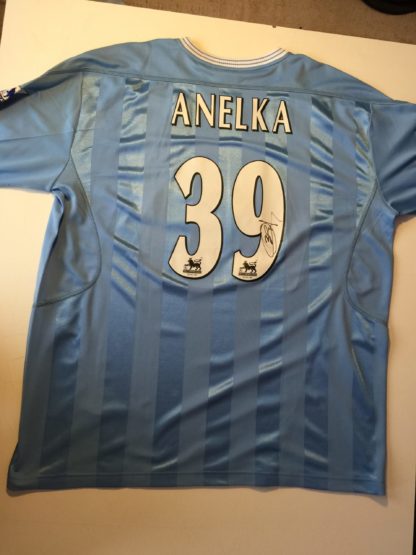 Maillot Manchester City Nicolas Anelka #39 Signé 2003/2004