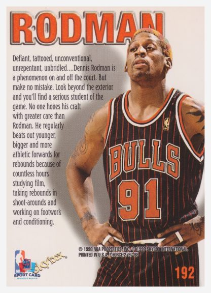 1998 Skybox Z-Force Dennis Rodman #192 – Image 2