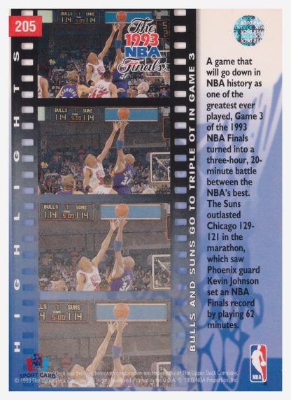 1993 Upper Deck The 1993 NBA Finals #205 – Image 2