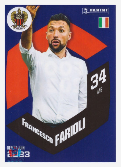 Panini Foot 2024 #014 Francesco Farioli (Nice) Les Stratèges