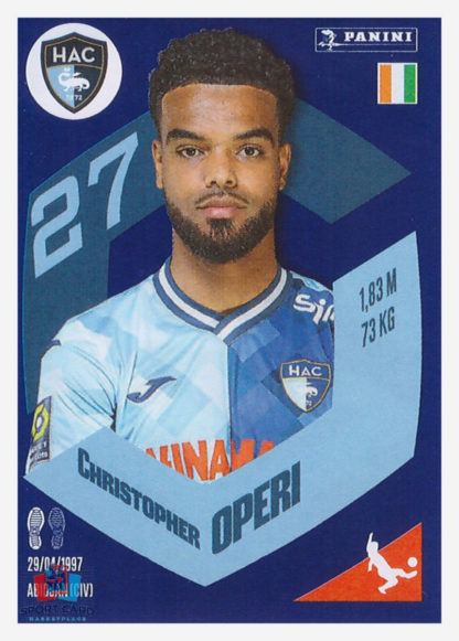 Panini Foot 2024 #072 Christopher Opéri Havre AC