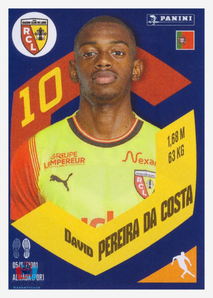 Panini Foot 2024 #102 David Pereira da Costa RC Lens