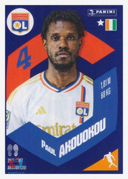 Panini Foot 2024 #175 Paul Akouokou Olympique Lyonnais