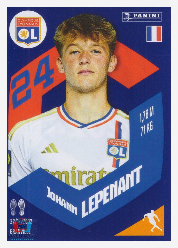 Panini Foot 2024 178 Johann Lepenant Olympique Lyonnais
