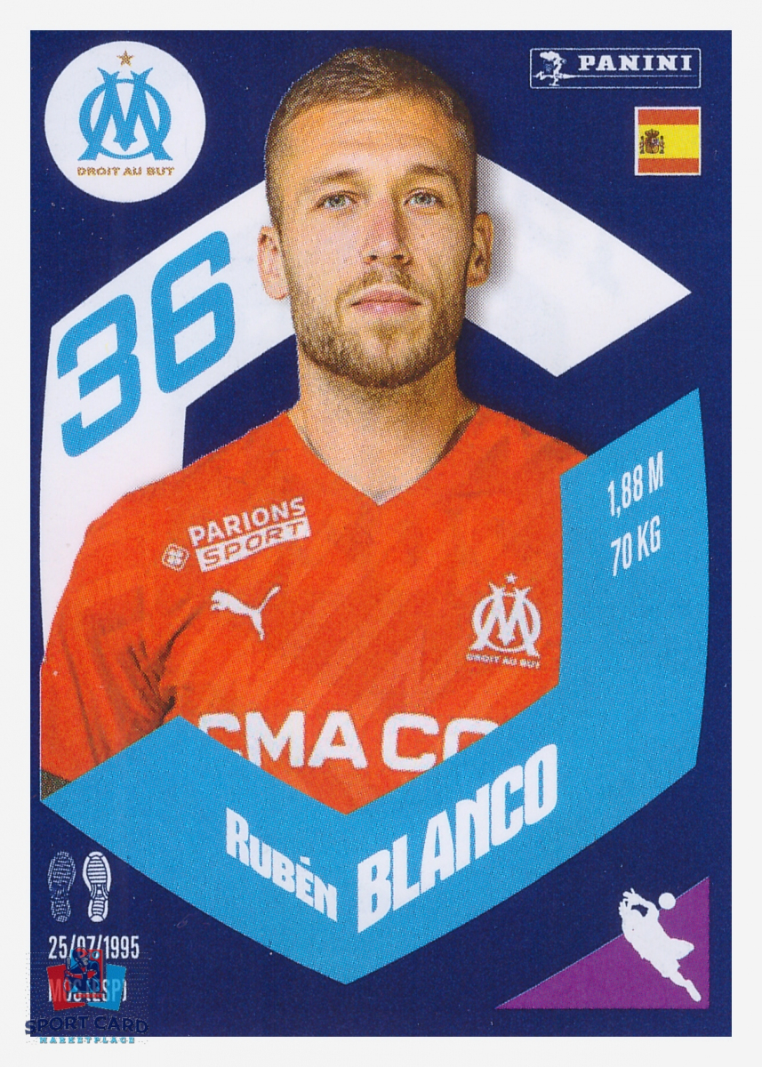 Panini Foot 2024 190 Rubén Blanco Olympique de Marseille La boutique