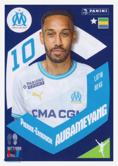Panini Foot 2024 #203 Pierre-Emerick Aubameyang Olympique de Marseille