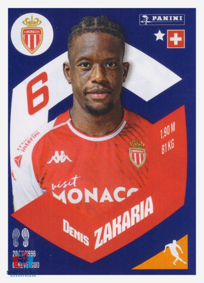 Panini Foot 2024 #248 Denis Zakaria AS Monaco