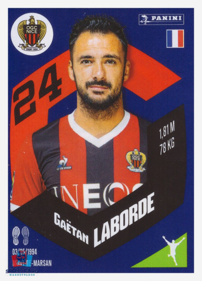 Panini Foot 2024 #329 Gaëtan Laborde OGC Nice