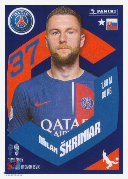 Panini Foot 2024 #341 Milan Škriniar Paris Saint-Germain