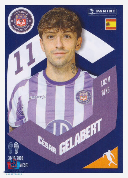 Panini Foot 2024 #431 César Gelabert Toulouse FC