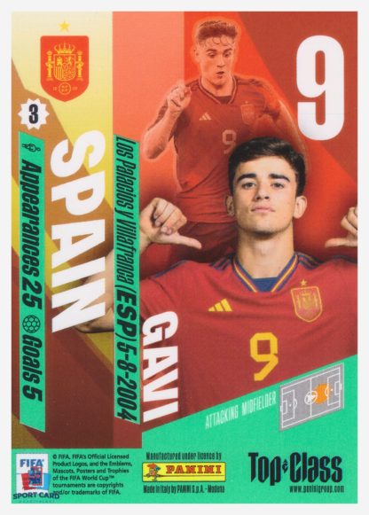 Panini Pure Football Top Class 2024  - Gavi / Spain #77 – Image 2