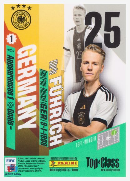 Panini Pure Football Top Class 2024 - Chris Führich / Germany #109 – Image 2