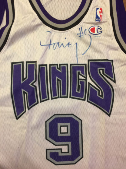 Maillot Sacramento Kings Tariq Abdul-Wahad #9 1998/1999 Signé/signed Champion