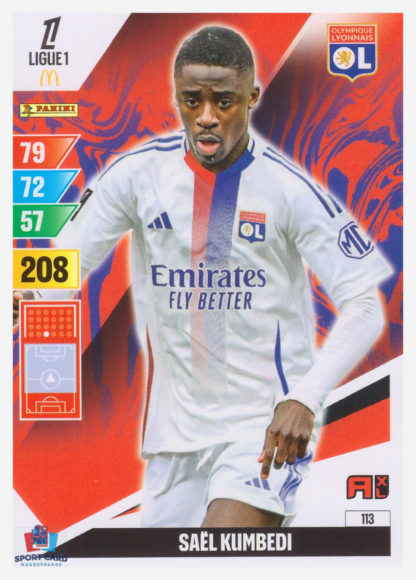 Panini Adrenalyn XL 2024-25 - Saël Kumbedi / Olympique Lyonnais #113