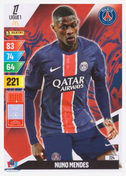 Panini Adrenalyn XL 2024-25 - Nuno Mendes / Paris Saint-Germain #224