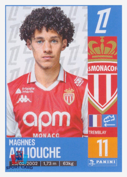 Panini Foot 2025 - Maghnes Akliouche / AS Monaco #249