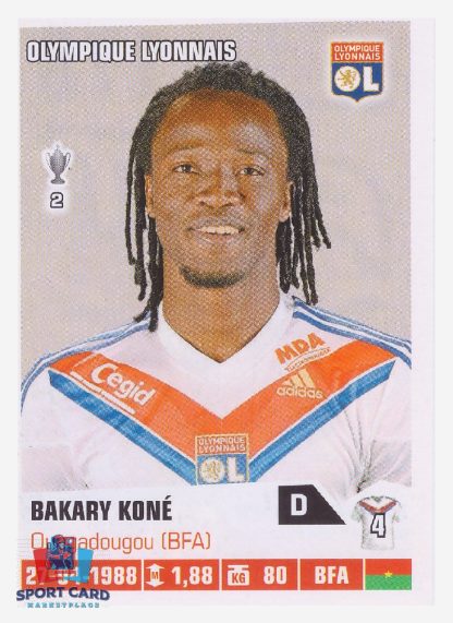 Panini Foot 2014 - Bakary Kone / Olympique Lyonnais #178
