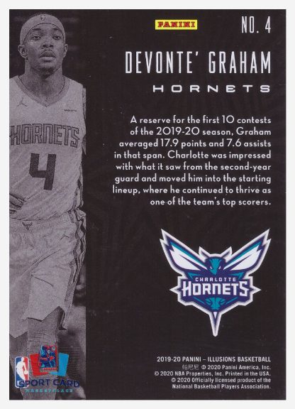 2019-20 Panini Illusions Devonte' Graham / Charlotte Hornets #4