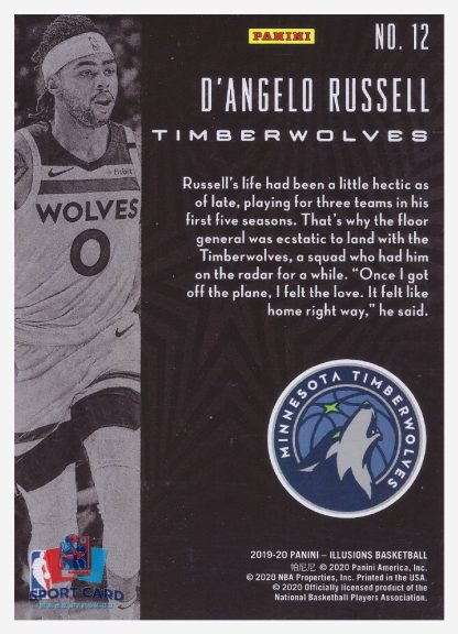 2019-20 Panini Illusions D'angelo Russell / Minnesota Timberwolves #12