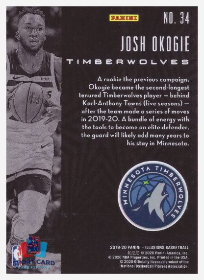 2019-20 Panini Illusions Josh Okogie / Minnesota Timberwolves #34