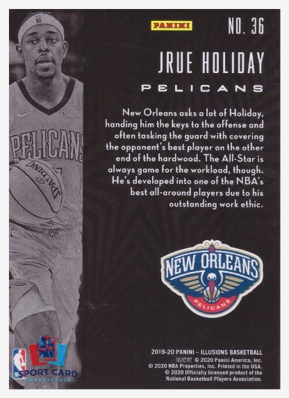 2019-20 Panini Illusions Jrue Holiday / New Orleans Pelicans #36 – Image 2