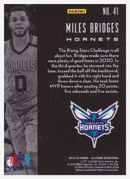 2019-20 Panini Illusions Miles Bridges / Charlotte Hornets #41 – Image 2