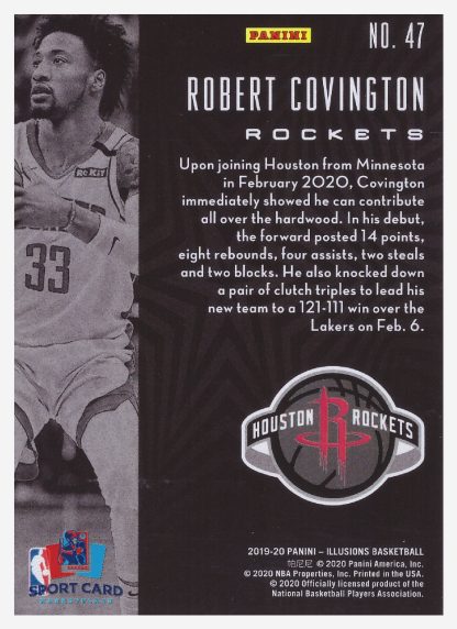 2019-20 Panini Illusions Robert Covington / Houston Rockets #47 – Image 2