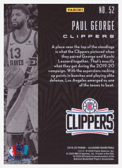 2019-20 Panini Illusions Paul George / Los Angeles Clippers #52