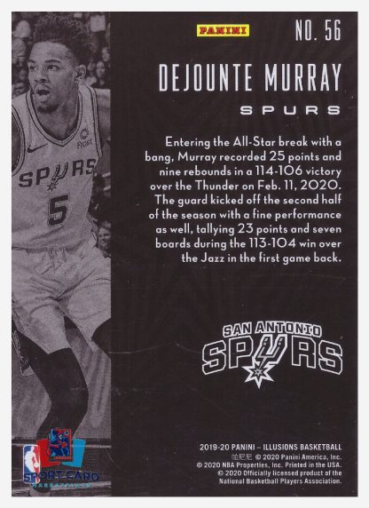 2019-20 Panini Illusions Dejounte Murray / San Antonio Spurs #56 – Image 2