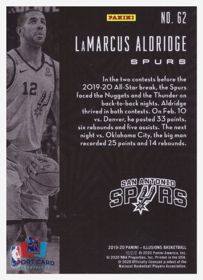 2019-20 Panini Illusions LaMarcus Aldridge / San Antonio Spurs #62