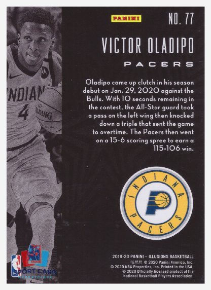 2019-20 Panini Illusions Victor Oladipo / Indiana Pacers #77 – Image 2