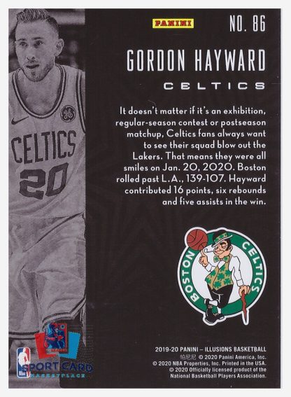 2019-20 Panini Illusions Gordon Hayward / Boston Celtics #86 – Image 2
