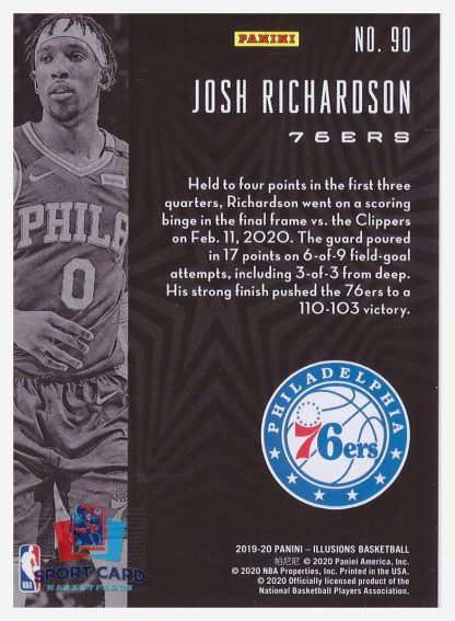 2019-20 Panini Illusions Josh Richardson / Philadelphia 76ers #90
