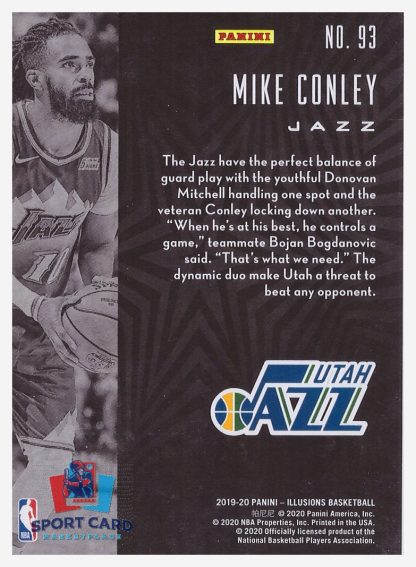 2019-20 Panini Illusions Mike Conley / Utah Jazz #93