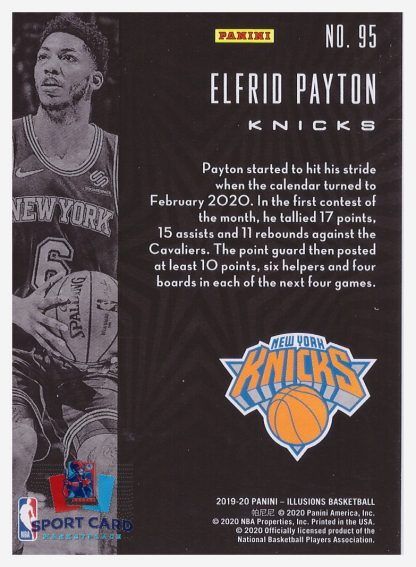 2019-20 Panini Illusions Elfrid Payton / New York Knicks #95