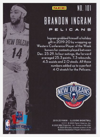 2019-20 Panini Illusions Brandon Ingram / New Orleans Pelicans #101 – Image 2