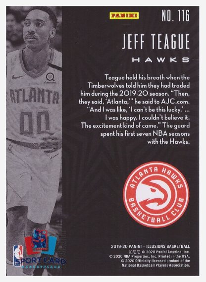 2019-20 Panini Illusions Jeff Teague / Atlanta Hawks #116