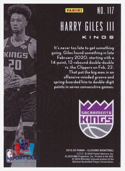 2019-20 Panini Illusions Harry Giles III / Sacramento Kings #117