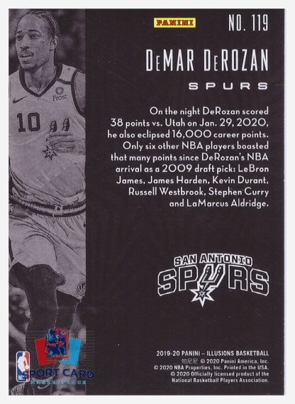 2019-20 Panini Illusions DeMar DeRozan / San Antonio Spurs #119 – Image 2