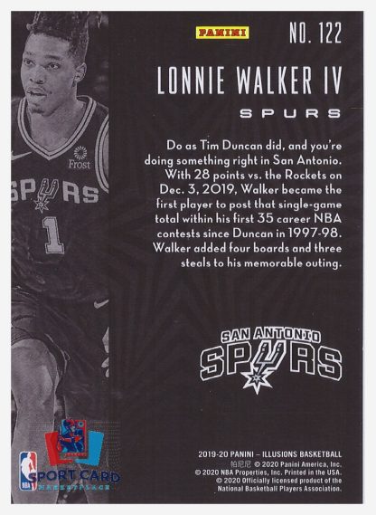 2019-20 Panini Illusions Lonnie Walker IV / San Antonio Spurs #122