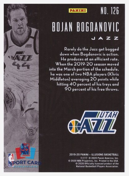 2019-20 Panini Illusions Bojan Bogdanovic / Utah jazz #126