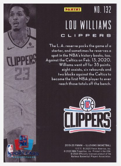 2019-20 Panini Illusions Lou Williams / Los Angeles Clippers #132 – Image 2