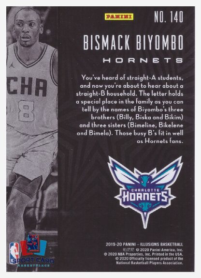 2019-20 Panini Illusions Bismack Biyombo / Charlotte Hornets #140 – Image 2