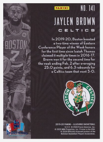 2019-20 Panini Illusions Jaylen Brown / Boston Celtics #141