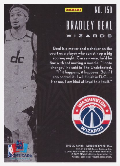 2019-20 Panini Illusions Bradley Beal / Washington Wizards #150