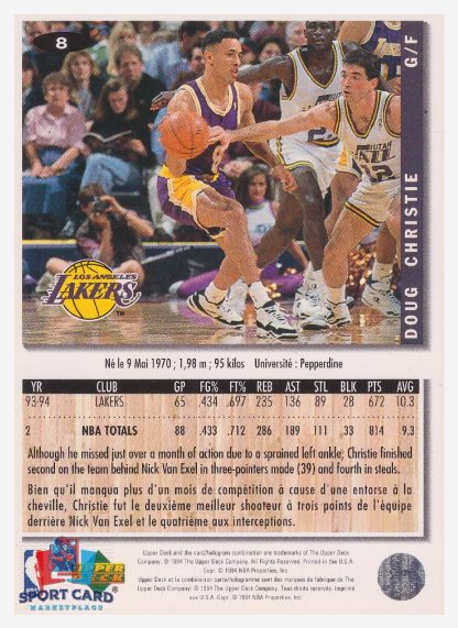 1994 Upper Deck Collector's Choice Doug Christie / Los Angeles Lakers #8