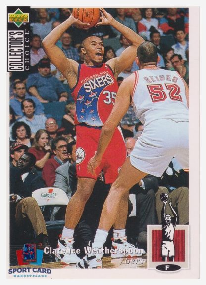 1994 Upper Deck Collector's Choice Clarence Weatherspoon / Philadelphia 76ers #35