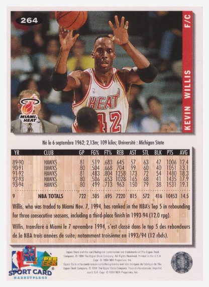 1994 Upper Deck Collector's Choice Kevin Willis / Miami Heat #264